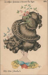 Female Hairstyle 1829-1830 (Charles X) Postcard