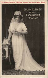 Julian Eltinge as the Pretty Bride in The Fascinating Widow Postcard