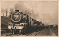 "THE MANCUNIAN" L.M.S. Locomotive 6170 Steam Train Postcard