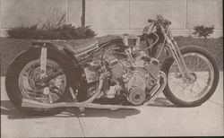 Chevy V-8 Engine Custom Motorcycle Drag Bike, 131 mph Postcard