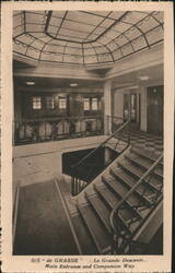 S/S de GRASSE Ship Interior, Main Entrance and Companion Way Postcard