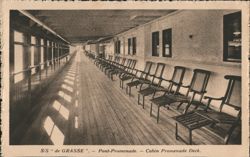 S/S de GRASSE Cabin Promenade Deck Postcard