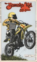 The Yamaha Kid Jeff Jones Dirt Bike Jumping Postcard