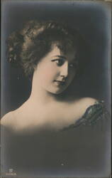 Portrait of a Beautiful Young Woman Postcard