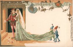 Little Snowwhite, Prince and Dwarfs Postcard