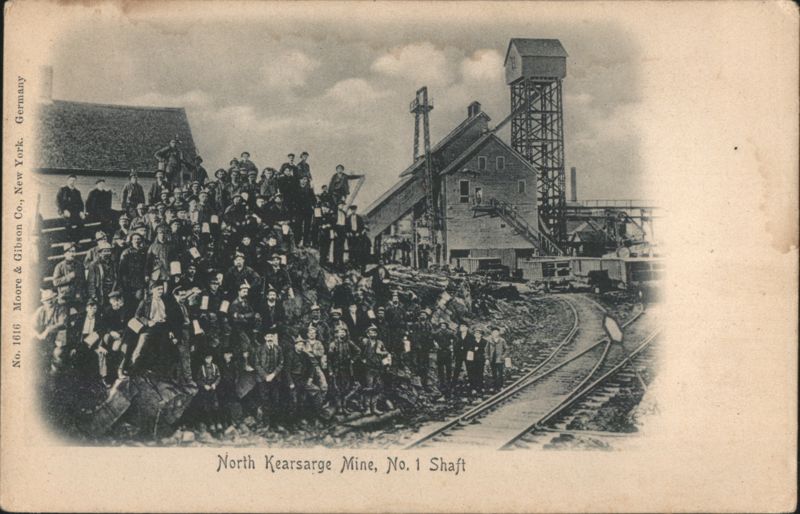 North Kearsarge Mine, No. 1 Shaft with Miners Michigan