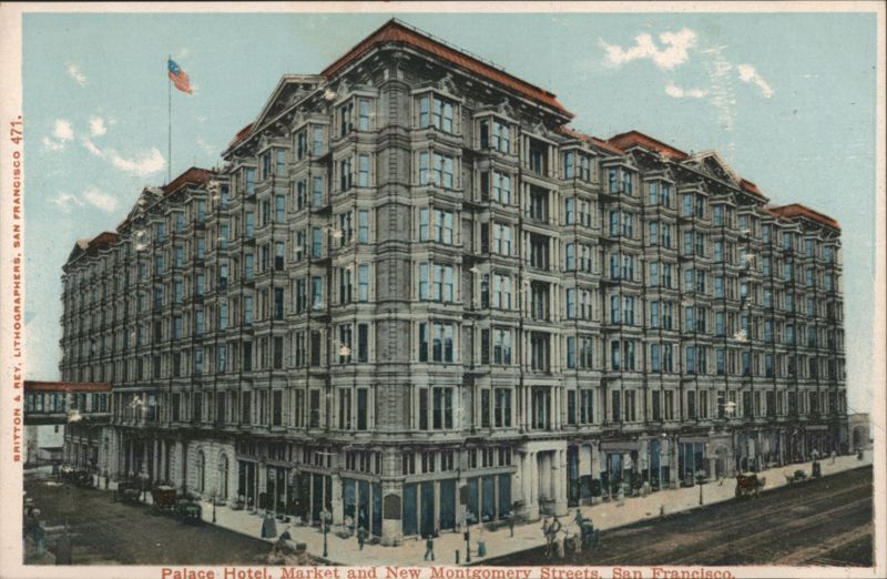 Palace Hotel, Market and New Montgomery Streets San Francisco California