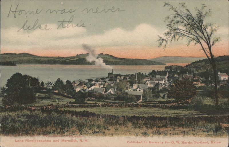 Lake Winnipesaukee & Meredith, NH Panoramic View New Hampshire