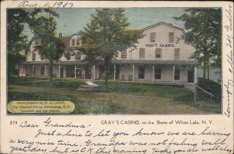 Gray's Casino, White Lake New York W. H. Lapoll