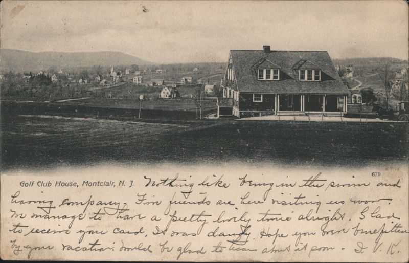 Golf Club House and Surrounding Landscape