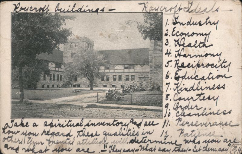 Roycroft Buildings and Roycroft Ideals East Aurora New York