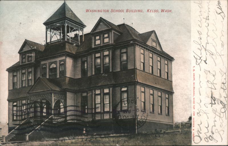 Washington School Building with Bell Tower Kelso
