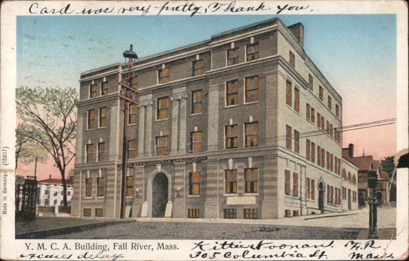 YMCA Building with Arched Entrance Fall River Massachusetts