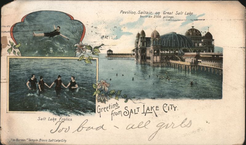 Saltair Pavilion on Great Salt Lake & Salt Lake Frolics