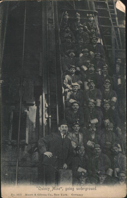 Miners Going Underground at Quincy Mine Hancock Michigan