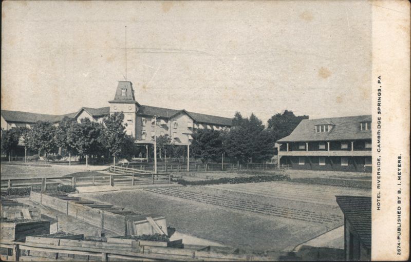 Hotel Riverside and Grounds with Central Tower Cambridge Springs Pennsylvania