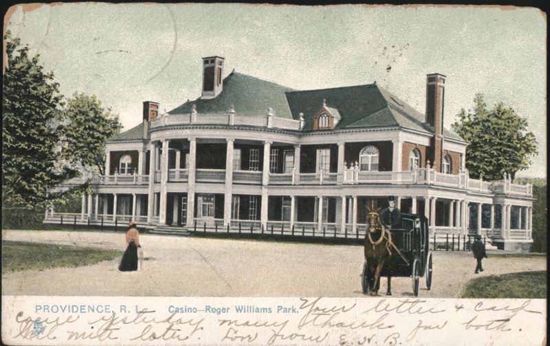 Casino at Roger Williams Park with Horse and Carriage Providence Rhode Island