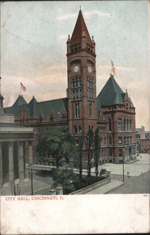 Historic City Hall Building and Clock Tower Cincinnati Ohio