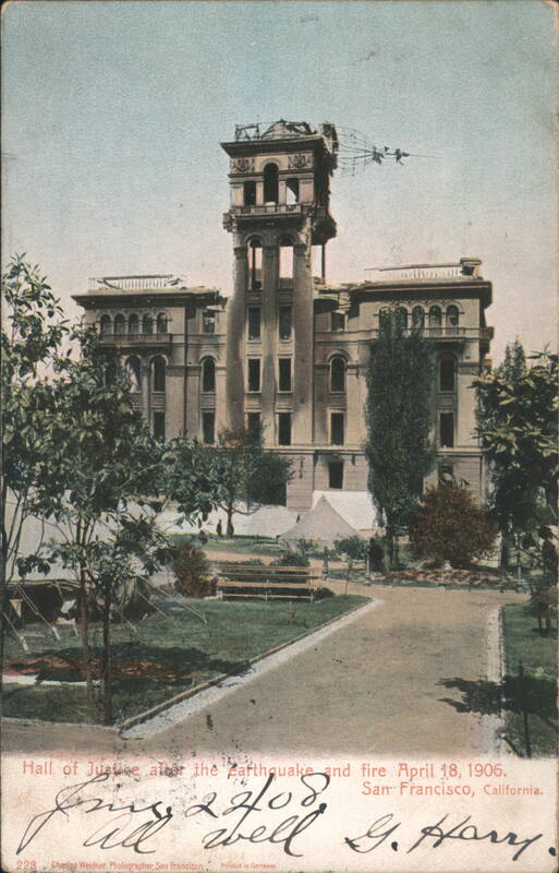 Hall of Justice After 1906 Earthquake and Fire San Francisco California
