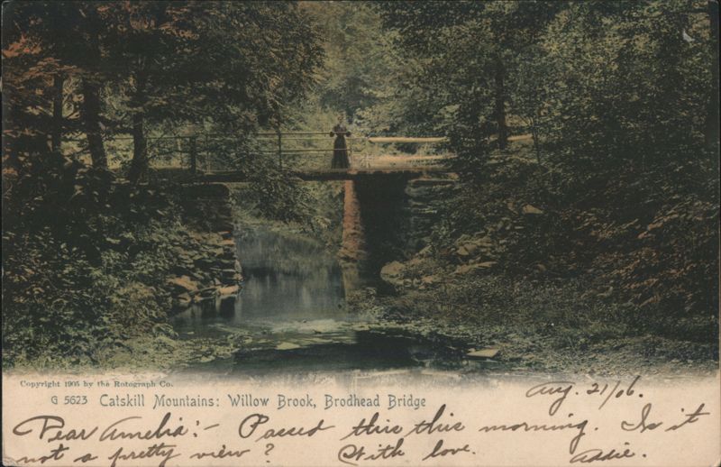 Willow Brook and Brodhead Bridge, Catskill Mountains New York