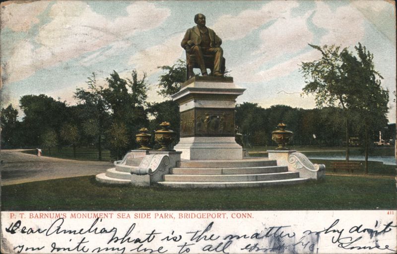 P. T. Barnum's Monument, Sea Side Park Bridgeport Connecticut