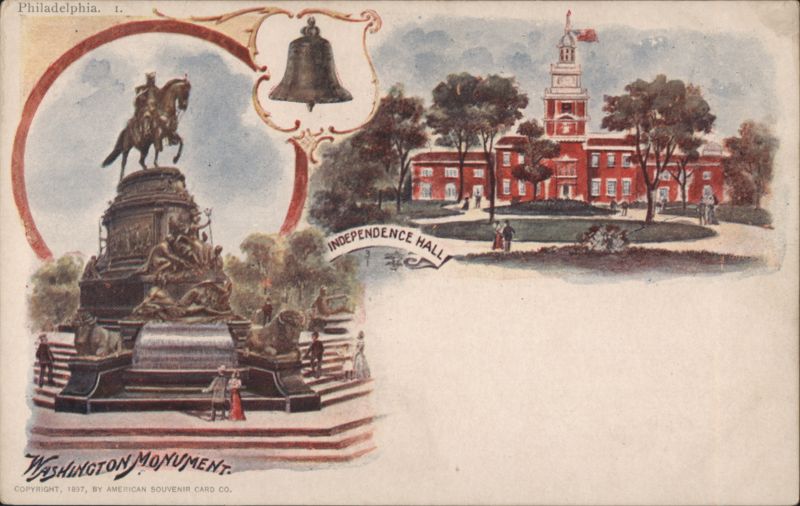 Washington Monument, Independence Hall and Liberty Bell Philadelphia Pennsylvania