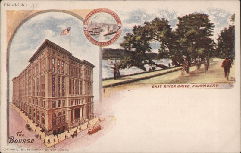 The Bourse and East River Drive, Fairmount Philadelphia Pennsylvania