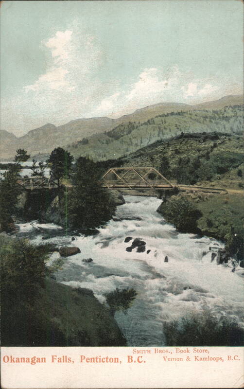 Okanagan Falls and Truss Bridge near Penticton BC Canada
