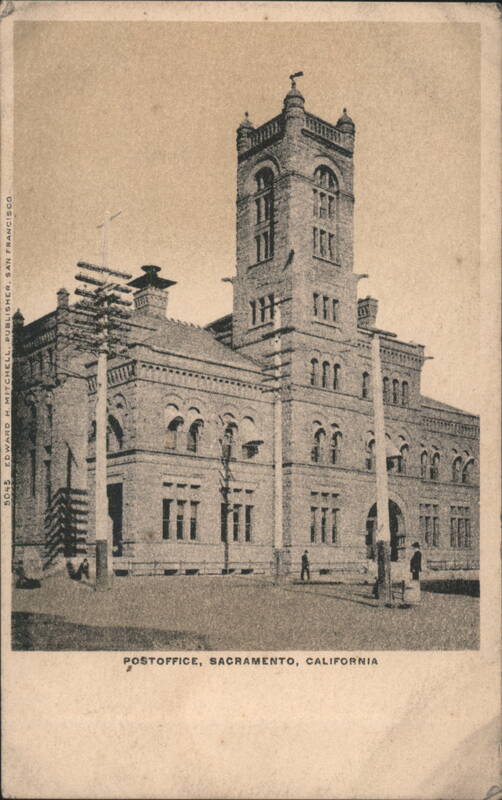 Post Office with Romanesque Revival Tower Sacramento California