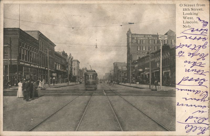O Street from 13th Street Looking West