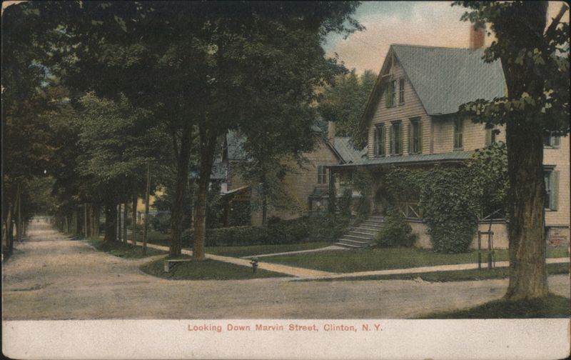 Looking Down Marvin Street Clinton New York