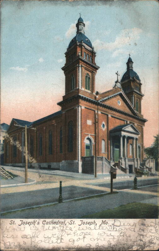 St. Joseph's Cathedral with Twin Domed Towers Missouri