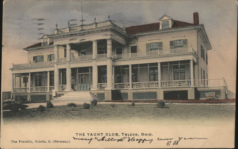 The Yacht Club Building with Large Columned Porch Toledo Ohio