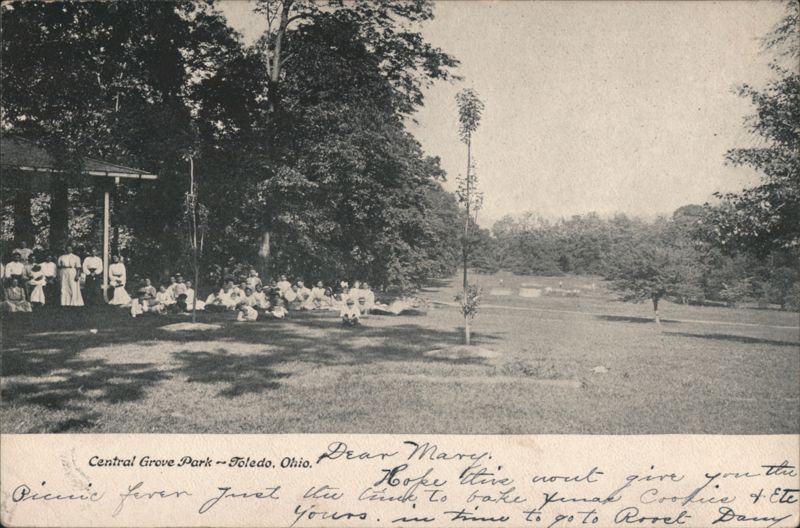 Picnic Group at Central Grove Park with Pavilion Toledo Ohio