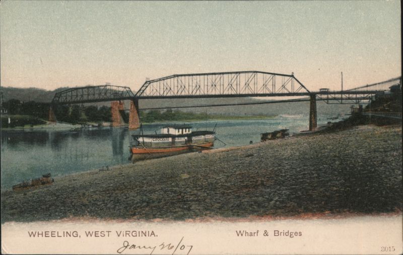 Wharf & Bridges with Crockard & Booth Steamboat