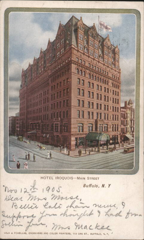 Hotel Iroquois on Main Street with Street Scene