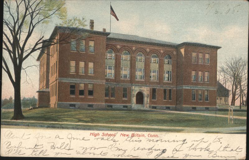 High School Building with Arched Windows New Britain Connecticut