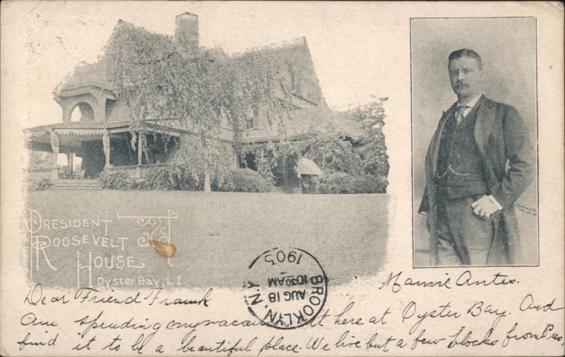 President Roosevelt House and Portrait Oyster Bay New York