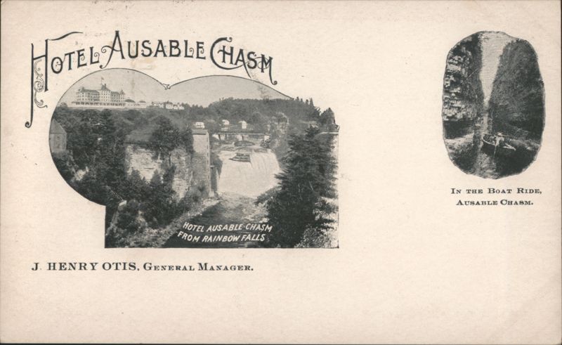 Hotel Ausable Chasm from Rainbow Falls and Boat Ride New York