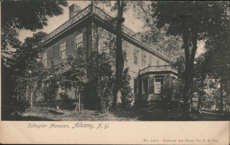 Schuyler Mansion with Rooftop Balustrade