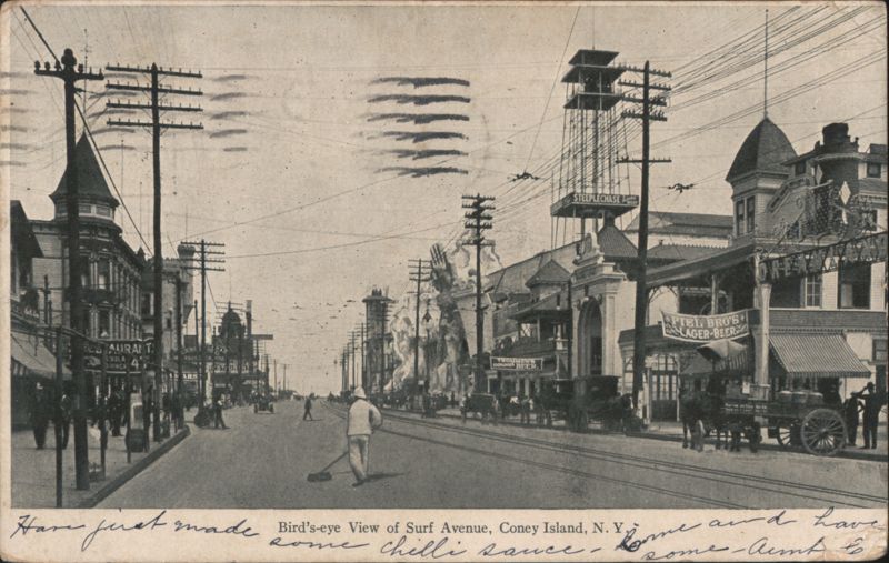 Bird's-eye View of Surf Avenue, Coney Island