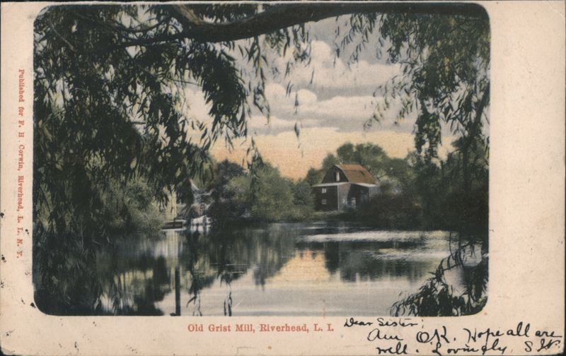 Old Grist Mill and Weeping Willow Trees Riverhead New York