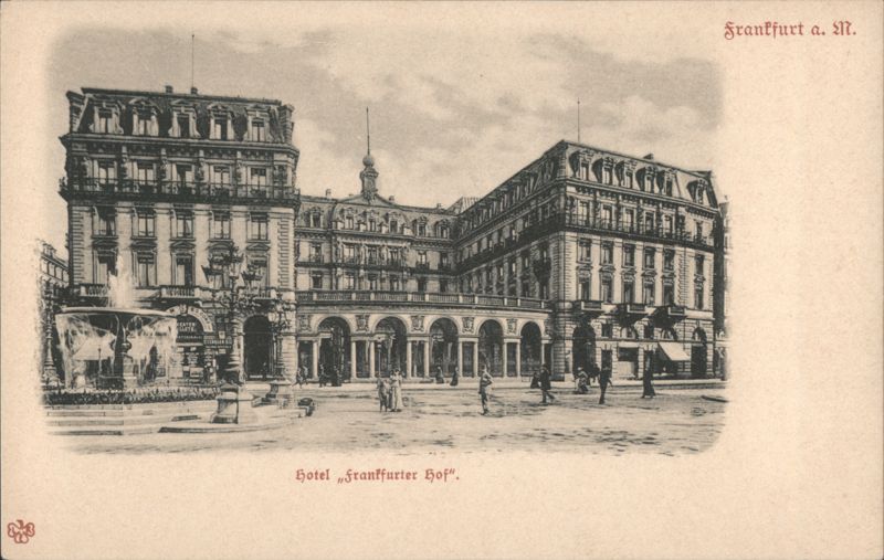 Hotel Frankfurter Hof and Fountain Frankfurt am Main Germany