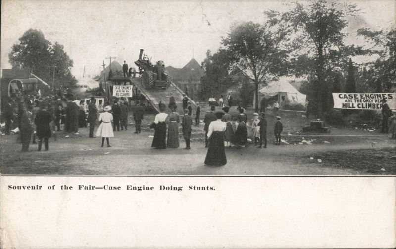 Case Engine Doing Stunts at the Fair Advertising