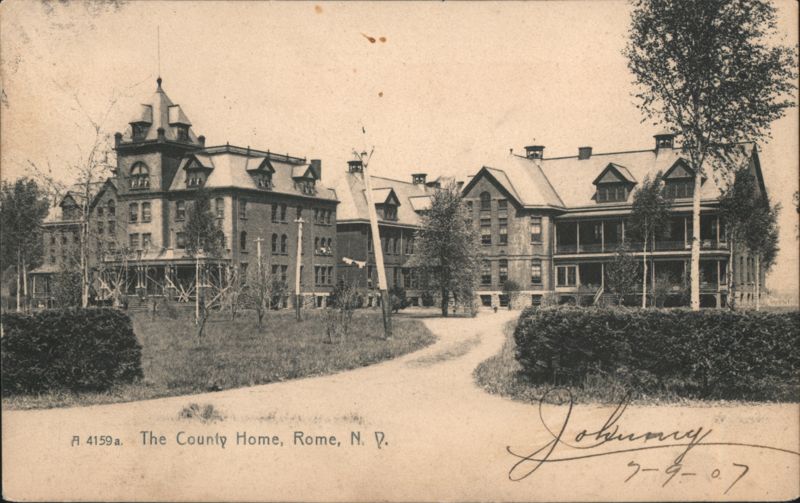 The County Home with Tower and Grounds Rome New York