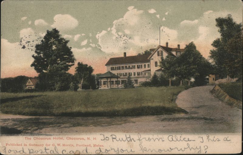 The Chocorua Hotel with Gazebo and Winding Road New Hampshire