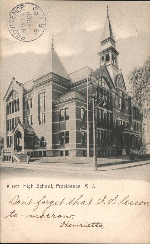High School Building with Tower Providence Rhode Island