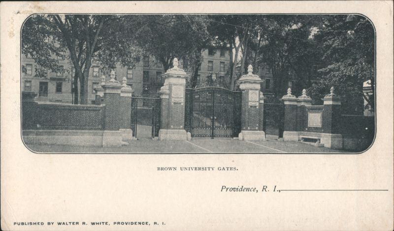 Brown University Gates with Ornate Ironwork Providence Rhode Island