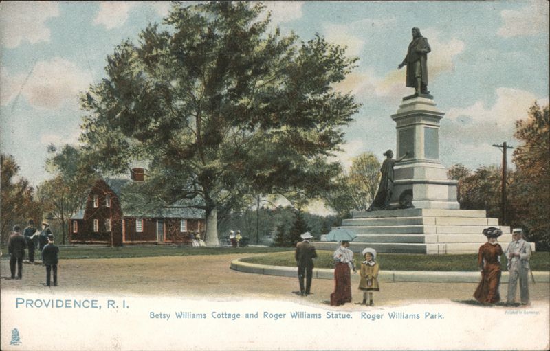 Betsy Williams Cottage and Roger Williams Statue Providence Rhode Island