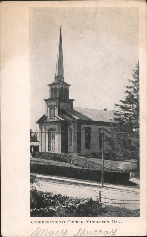 Congregational Church with Tall Spire Middleton Massachusetts